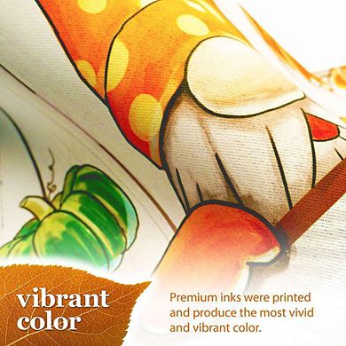 G128 12x18IN Autumn Welcome Gnome Garden Flag Double Sided Fall Garden Decoration