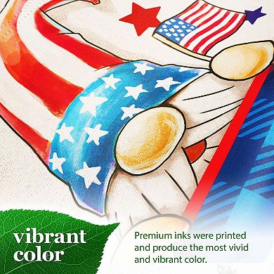 G128 12x18IN 4th of July Gnome Garden Flag Double Sided Independence Day Garden Decoration