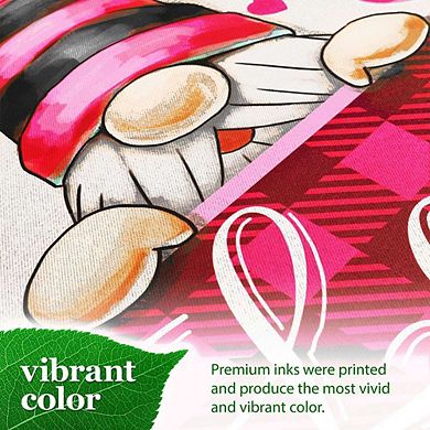 G128 12x18IN Happy Valentine’s Day Love Gnome Garden Flag Double Sided Garden Decoration