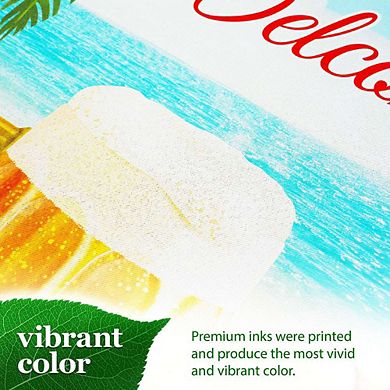 G128 12x18IN Welcome Beach Drink Garden Flag Double Sided Summer Garden Decoration