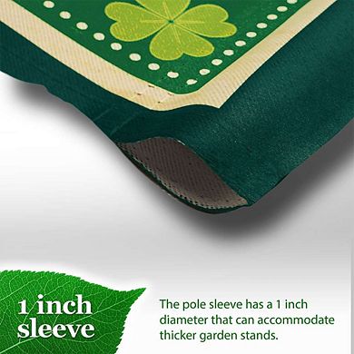 G128 12x18IN Happy St. Patrick’s Day Pot Gold Garden Flag Double Sided Garden Decoration
