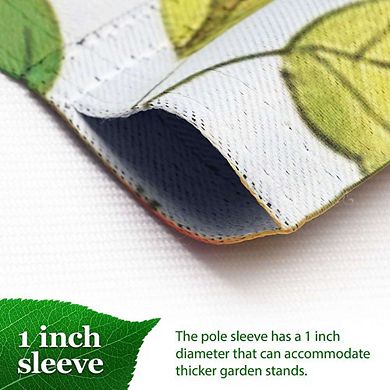 G128 12x18IN Sweet Bee Flowers Garden Flag Double Sided Spring Garden Decoration