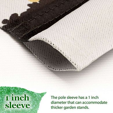 G128 12x18IN Happy Valentine’s Day Striped Heart Garden Flag Double Sided Garden Decoration