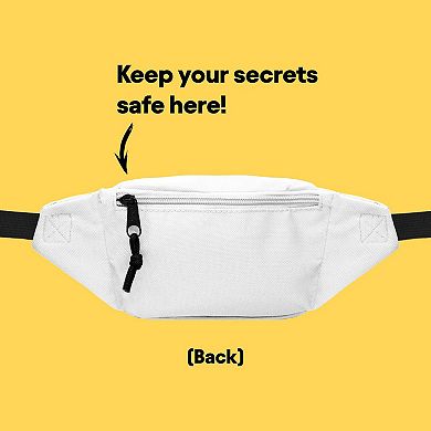 Dalix 3 Pocket Fanny Pack Money Pouch Concealer Runners Bag Waist Belt