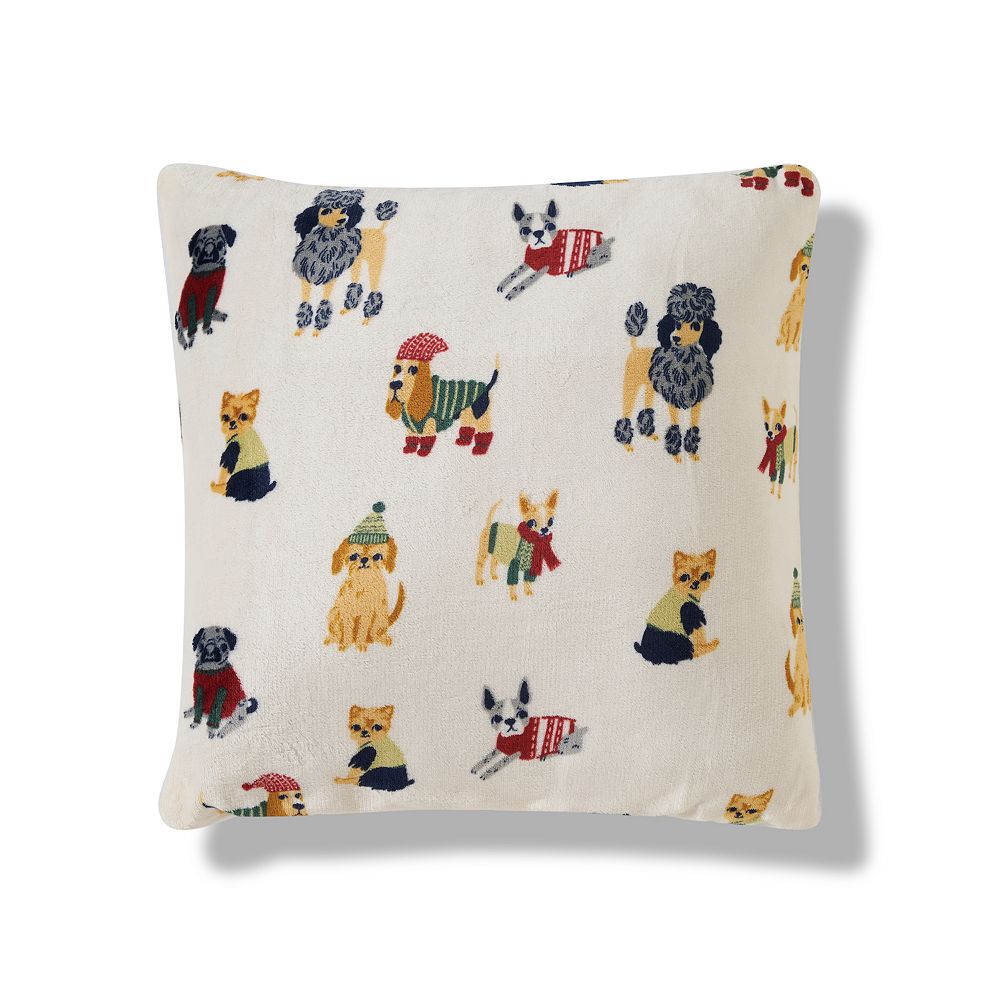 Cuddl Duds® Winter Dogs Plush Throw Pillow