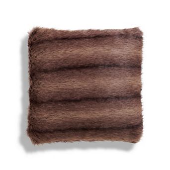 Cuddl Duds® Deep Brown Faux Fur Decorative Pillow