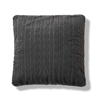 Cuddl Duds® Cable Knit Faux Fur Carved Throw Pillow
