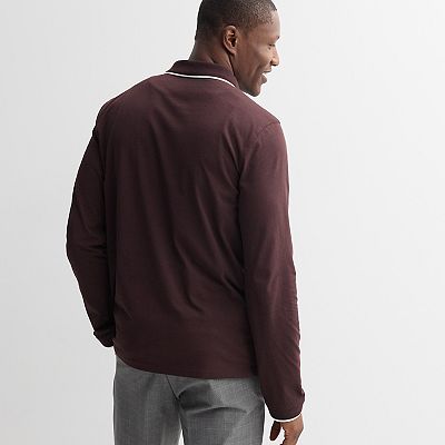 Men's Apt. 9® Long Sleeve Zipper Polo