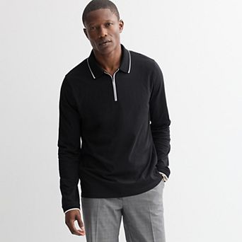 Men's Apt. 9® Long Sleeve Zipper Polo