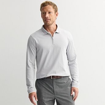 Men's Apt. 9® Long Sleeve Zipper Polo