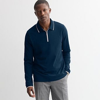 Men's Apt. 9® Long Sleeve Zipper Polo