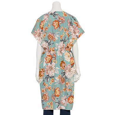 Women's Couture Gems Tropical Floral Kimono