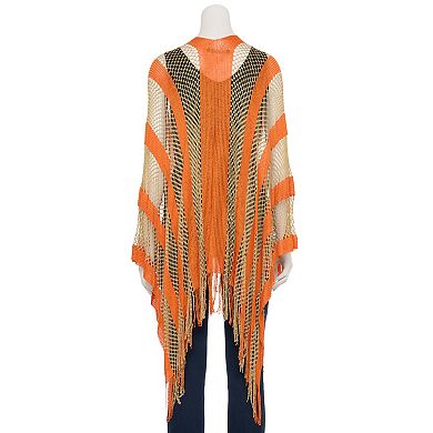Women's Couture Gems Striped Dual Tone Ruana