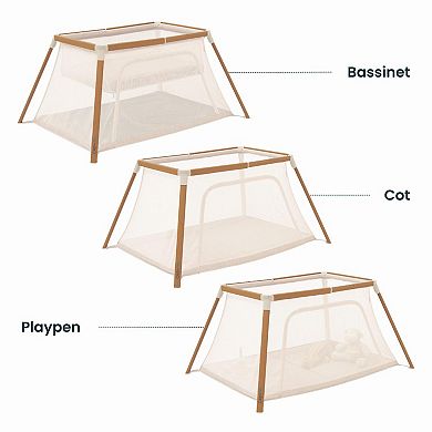 Tutti Bambini CoZee Go 3-in-1 Convertible Newborn Bassinet, Travel Cot & Playpen