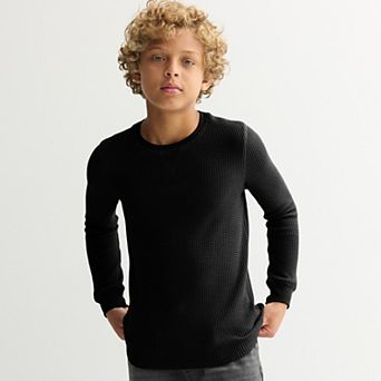 Boys 8-20 Sonoma Goods For Life® Supersoft Long Sleeve Thermal Crew in Regular & Husky