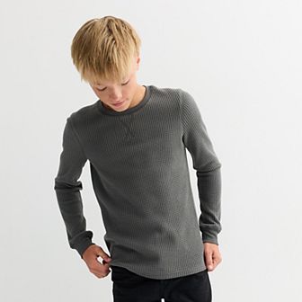 Boys 8-20 Sonoma Goods For Life® Supersoft Long Sleeve Thermal Crew in Regular & Husky