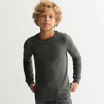 Boys 8-20 Sonoma Goods For Life® Supersoft Long Sleeve Thermal Crew in Regular & Husky