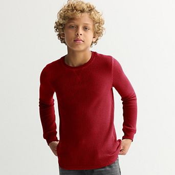 Boys 8-20 Sonoma Goods For Life® Supersoft Long Sleeve Thermal Crew in Regular & Husky