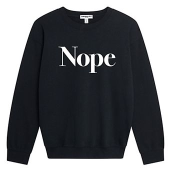 Women's "Nope" Graphic Crewneck Pullover