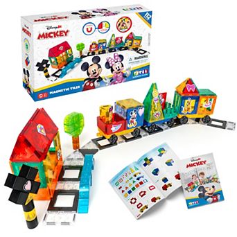 Tytan Magnetic Tiles Disney’s Mickey Mouse Jumbo Train 112 pc Magnetic Tile Set