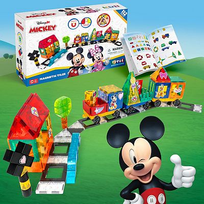 Tytan Magnetic Tiles Disney's Mickey Mouse Jumbo Train 112-pc