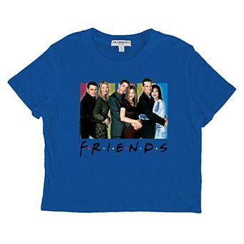 Juniors' Friends Cast & Logo Cropped Graphic Tee