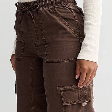 Juniors' SO® High Rise Pull-On Baggy Cargo Pants