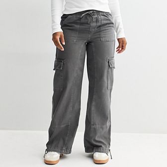 Juniors' SO® High Rise Pull-On Baggy Cargo Pants