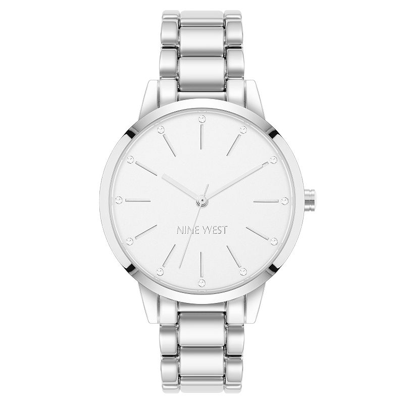 Nine West Women's Polished Bracelet Watch, Size: 36MM, Silver