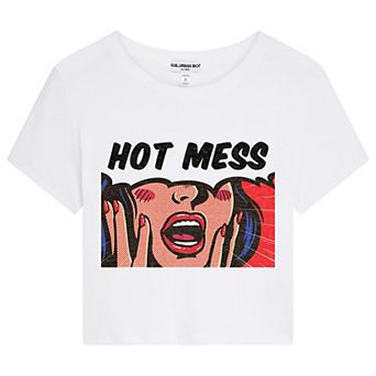 Women's Suburban Riot Hot Mess Crop Graphic Tee