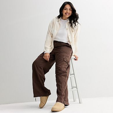 Juniors' Plus Size SO® High Rise Pull-On Baggy Cargo Pants
