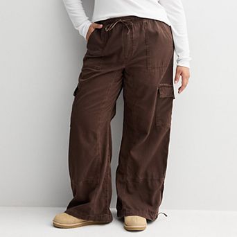 Juniors' Plus Size SO® High Rise Pull-On Baggy Cargo Pants