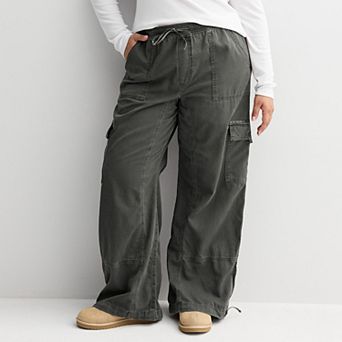 Juniors' Plus Size SO® High Rise Pull-On Baggy Cargo Pants