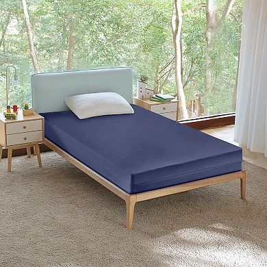 Continental Sleep, Zippered Mattress Protector Cover, Waterproof, Fits Mattress up to 7", Blue