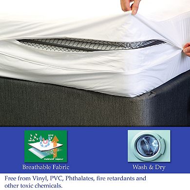 Continental Sleep, Premium Zippered Mattress Protector with Breathable, Fits Mattress 6" to 9"