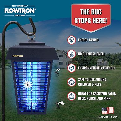 Flowtron Bug Zapper, Mosquito Zapper with 1-1/2 Acre of Coverage, 80W Bulb & 5600V Killing Grid