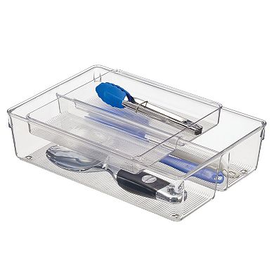 iDesign Linus Collection 2-Piece Kitchen Drawer Organizer for Utensils & Tools