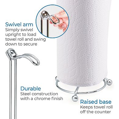 iDesign Swivel Arm Countertop Paper Towel Holder