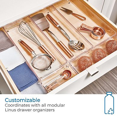 iDesign Linus Collection 5-Piece Plastic Kitchen Drawer Organizer Set