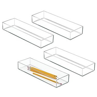 iDesign Clarity Collection Stackable Drawer Organizer - Set of 4