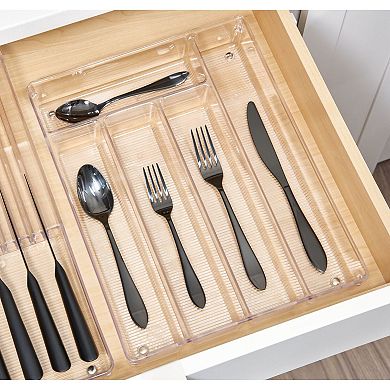 iDesign 5-Section Plastic Kitchen Cutlery Drawer Organizer