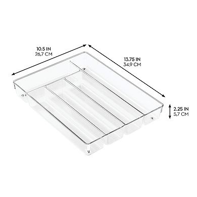 iDesign 5-Section Plastic Kitchen Cutlery Drawer Organizer