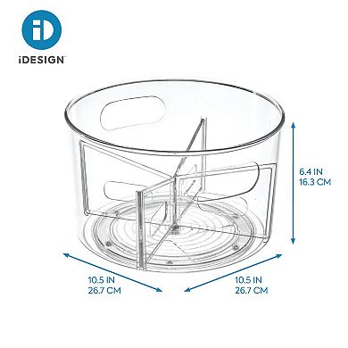 iDesign Linus Collection Plastic Turntable Organizer with Dividers