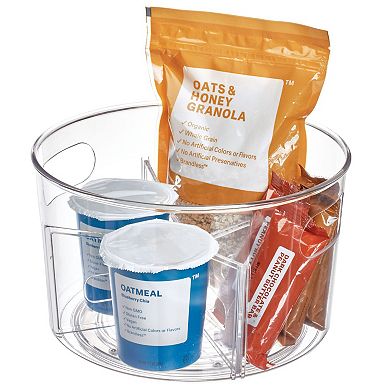 iDesign Linus Collection Plastic Turntable Organizer with Dividers