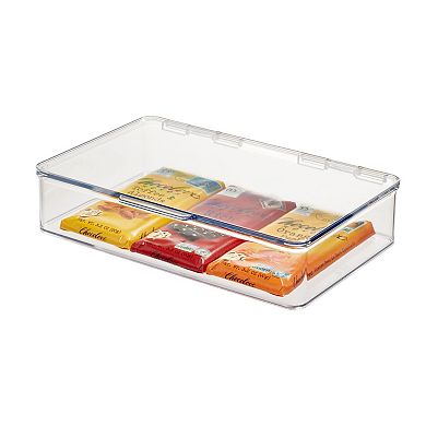 iDesign Kitchen Binz Collection Plastic Stackable Storage Bin with Lid