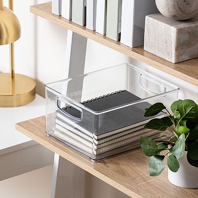 iDesign Plastic Stackable Pantry Bin with Handles