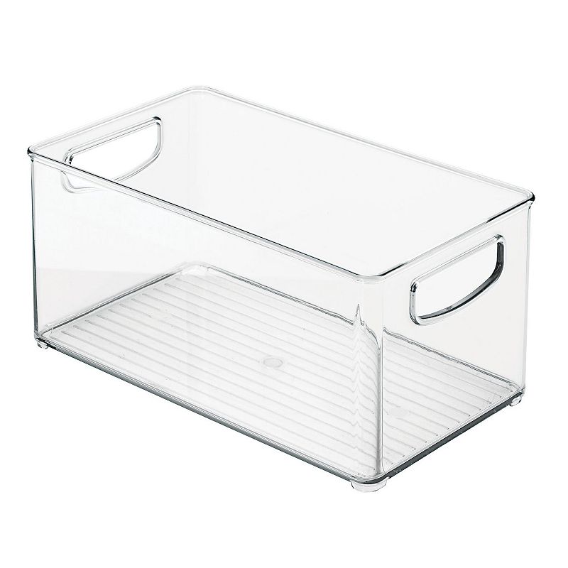 iDesign Plastic Stackable Pantry Bin, Clear