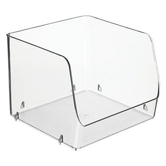 iDesign Stackable Open-Front Storage Bin for Kitchen & Pantry