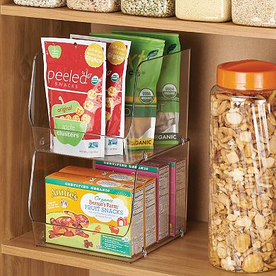 iDesign Stackable Open-Front Storage Bin for Kitchen & Pantry