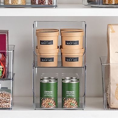 iDesign Stackable Open-Front Storage Bin for Kitchen & Pantry